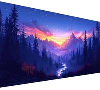 Diamond Painting Adulte Grand Format Coucher De Soleil, 5D Diamond Painting Ciel éToilé, DIY Activité Manuelle Adulte, Broderie Diamant Point de Croix Cristal Kit, Décoration Maison 60x120cm 8-1019