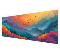 Diamond Painting Adulte Grand Format, Kit Diamond Painting Abstrait, Broderie Diamant Grand Format, 5D Paysage DIY Point de Croix Kit Complet Adulte, Peinture Diamant XXL, Murale Décor 60x180cm D-01