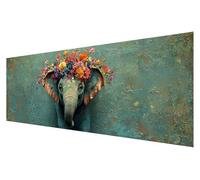 Diamond Painting Adulte Grand Format, Kit Diamond Painting Éléphant, Broderie Diamant Grand Format, 5D Animal DIY Point de Croix Kit Complet Adulte, Peinture Diamant XXL, Murale Décor 40x120cm P-63