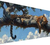 Diamond Painting Adulte Grand Format LéOpard, 5D Diamond Painting Arbre, DIY Activité Manuelle Adulte, Broderie Diamant Strass Point de Croix Artisanat Kit, Décoration Maison Cadeau 60x120cm 8-7417