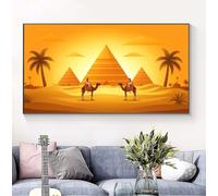 Diamond Painting Adulte Grand Format Pyramide, 5D Peinture Diamant Broderie Diamant Kit Complet, Chameau Point de Croix Strass Diamant Art Loisirs Créatifs Adultes, Home Murale Décor 30 x 60 cm B-5882