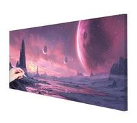 Diamond Painting Adulte Grande Taille 150x60cm Diamant Painting Paysage Kit, Peinture Diamant Planète Kit Loisirs Créatifs Adultes, Diamond Perle Point de Croix Tableau Decoration Murale Cadeau D-02