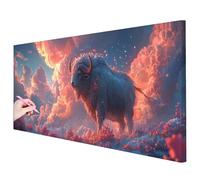 Diamond Painting Adulte Grande Taille 200x80cm Diamant Painting Animaux Kit, Peinture Diamant Mouton Kit Loisirs Créatifs Adultes, Diamond Perle Point de Croix Tableau Decoration Murale Cadeau J-66