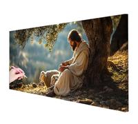 Diamond Painting Adulte Grande Taille 200x80cm Diamant Painting Arbre Kit, Peinture Diamant Mouton Kit Loisirs Créatifs Adultes, Diamond Perle Point de Croix Tableau Decoration Murale Cadeau J-38