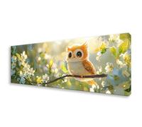 Diamond Painting Adulte Hibou Peinture Diamant Fleur Broderie Diamant Kit Complet, Diamond Painting Grand Format 100x300 cm, DIY 5D Cristal Broderie Point de Croix Art pour Decoration Maison W0-246