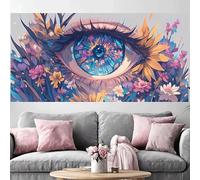 Diamond Painting Adulte Œil Grand Diamond Painting 50x150cm,2026 Nouveau DIY Crystal Art Fleur 5D Full Dril Rhinestone Canvas Broderie Cross Stitch Peinture Diamant pour Beginner Décoration O-430G