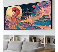 Diamond Painting Adulte Japon Diamond Painting Enfant Geisha Broderie Diamant Grand Format Kit Complet 60x120cm, DIY Strass Point de Croix Peinture Diamant Kits, 5D Cristal Artisanat Cadeau O-376Y