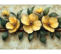 Diamond Painting Adulte Jaune Usine 5D Kits de Broderie du Diamant en Mosaïque Point de Croix Art Broderie Peinture Ldées de Convient aux Adultes et Enfants aux Maison Murale Cadeaux 70x100cm a-184