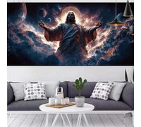 Diamond Painting Adulte Jésus Diamond Painting Enfant Sacré Peinture Diamant Kit Débutant,DIY 5D Strass Mosaic Canvas Point de Croix Cristal Peinture Diamant Kit,Decor Cadeau Femme 50x100cm CQ-1190
