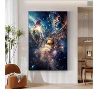 Diamond Painting Adulte Kit Complet Abstrait Diamond-Painting Lion 5D Broderie Diamant Painting Enfant Peinture Diamant Loisirs Créatifs Adultes pour Decoration Murale, Cadeau Femme 80x100cm 0M-981