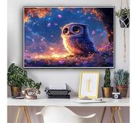 Diamond Painting Adulte Kit Complet Oiseau Diamond-Painting Hibou 5D Broderie Diamant Painting Enfant Peinture Diamant Loisirs Créatifs Adultes pour Decoration Murale, Cadeau Femme 50x70cm 0M-1461