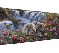 Diamond Painting Adulte Koala Diamant Painting Automne, Peinture Diamant, DIY Activité Manuelle Adulte Art 5D Strass Full Drill Rond Point de Croix Artisanat pour Murale Décoration 60x120cm S-7K91