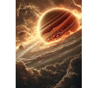 Diamond Painting Adulte La planète Diamond-Painting Kits Loisirs Créatifs Adultes Espace Peinture Diamant Adulte 5D DIY Strass Point de Croix Kit Complet, Maison Murale Décoration, 90x120cm q-873