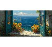 Diamond Painting Adulte Le bateau, Diamond Painting La mer Enfant DéButant Kits, Peinture Diamant Activité Manuelle Adulte, Canevas Diamant Artisanat, Adapté à Automne Maison DéCoration 50x100cm g-112
