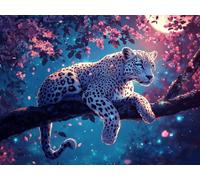 Diamond Painting Adulte Le léopard Activité Manuelle Adulte Point de Croix Peinture Diamant Les plantes, Kit Peinture Enfant Broderie Diamant Mosaique Loisir Creatif, Decoration Murale, 80x100cm g-3