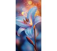 Diamond Painting Adulte Lis - 5D Diamant Painting Rêve, DIY Broderie Diamant Kit Complet, Canevas Diamant Paintings Débutant, Décoration Murale et Chambre, Idée Cadeau Femme et Mamie 50x110cm 0u-269