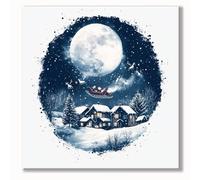 Diamond Painting Adulte Lune Diamond Painting Hiver (3), 5D Loisirs Créatifs Adultes, DIY Full Drill Artisanat Cristal Art Kit pour Débutante, Decoration Murale, Cadeau Femme 100x100 cm 0b-1553