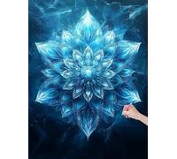 Diamond Painting Adulte Mandala Peinture Diamant Adulte, 5D DIY Diamond Painting Kit Complet Fantaisie, Broderie Diamant Cristal Point de Croix pour Débutants, Décoration Murale Maison, 30x40 cm, X-17