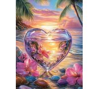 Diamond Painting Adulte Mer Diamond Painting Enfant Amour Peinture Diamant Mosaique Loisir Creatif Pochoirs pour Peinture Diamant Kits Dessin Adulte, pour Maison Décoration Cadeau Femme 30x40cm I - 8
