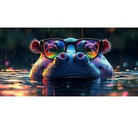 Diamond Painting Adulte MignonDiamond Painting Grand Format55x110cm DIY Broderie Diamant Complet Artisanat Hippopotame Enfants Tableau Perle Diamant a Coller Pour DéCoration Maison Femme Cadeau J0P268