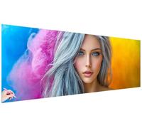 Diamond Painting Adulte Moderne Diamond Painting Femme 270x90cm Broderie Diamant Grand Format Point de Croix Kit Complet Activité Manuelle Adulte Peinture Diamant Decoration Murale Cadeau Femme T-79