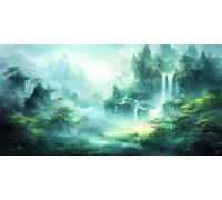 Diamond Painting Adulte Montagnes Diamond Painting Grand Format 180x90cm DIY Broderie Diamant Complet Artisanat Automne Enfants Tableau Perle Diamant a Coller DéCoration Maison et Femme Cadeau 0O-123