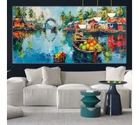 Diamond Painting Adulte Nordique Diamond Painting Grand Format 55x110cm Kit Broderie Diamant Campagne Peinture Diamant Kit Complet Square Accessoires, Bricolage Strass Cristal pour Décoration y-w1081