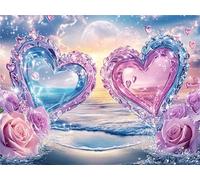 Diamond Painting Adulte Océan Amour 5D Kits de Broderie du Diamant en Mosaïque Point de Croix Art Broderie Peinture Ldées de Convient aux Adultes et Enfants Convient aux Maison Murale Cadeaux a-77