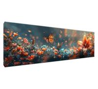 Diamond Painting Adulte Orchidée, 5D Diamond Painting Papillon Kit Broderie Diamant Complet Kit 70x210cm Peinture Diamant Adulte Strass Point de Croix Cristal Paintings pour Decoration Maison G2-436