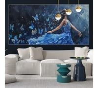 Diamond Painting Adulte Papillon Diamond Painting Grand Format 80x160cm Kit Broderie Diamant Fée Peinture Diamant Kit Complet Square Accessoires, Bricolage Strass Cristal pour Décoration Maison y-w419