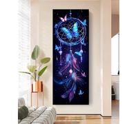 Diamond Painting Adulte Papillon Diamond Painting Grand XXL Attrape-rêves, 5D Peinture Diamant Loisirs Créatifs Adultes Activité Manuelle Adulte Kits pour Decoration Maison Murale, 70x210cm, Model889