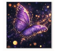 Diamond Painting Adulte Papillon Diamond Painting Rêve, 5D Loisirs Créatifs Adultes, DIY Full Drill Artisanat Cristal Art Kit pour Débutante, Decoration Murale, Cadeau Femme 100x100 cm 0b-1300