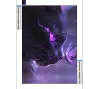 Diamond Painting Adulte, Papillon Peinture Diamant 5D Kit Complet Carrés, Chat Diamond Painting Kits pour Adulte, DIY Broderie Diamant Kits pour Débutant, Décoration Murale Cadeau 45x60cm S-Y790