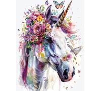 Diamond Painting Adulte Papillons Diamant Painting 70x90 cm Licorne Peinture Diamant Adulte et Enfant DIY 5D Broderie Diamond Complet Kit Point de Croix Set Cristal Artisanat Murale Décoration G0-232