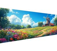 Diamond Painting Adulte Paysage Diamond Painting Adulte Fleurs 5D Broderie Diamants DIY Débutant Art Set Loisir Creatif Pour Chambre Décoration Murale Maison Geburtstag Cadeau Femme 50x100cm YZ-164