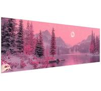 Diamond Painting Adulte Paysage Diamond Painting Lune 120x40cm Broderie Diamant Grand Format Point de Croix Kit Complet Activité Manuelle Adulte Peinture Diamant Decoration Murale Cadeau Femme V-79