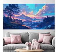 Diamond Painting Adulte Paysage Grand Diamond Painting 50x150cm,2026 Nouveau DIY Crystal Art Coucher De Soleil Full Dril Rhinestone Canvas Broderie Cross Stitch Peinture Diamant Beginner Décor O-520G