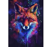 Diamond Painting Adulte, Peinture Diamant Animal,5D Diamond painting Renard DIY Activité Manuelle Adulte Peinture Diamant Kit Complet, pour Débutants Home Office Décoration Murale 40x50cm W0J-292