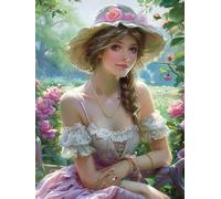 Diamond Painting Adulte, Peinture Diamant Femmes,5D Diamond painting Fleur DIY Activité Manuelle Adulte Peinture Diamant Kit Complet, pour Débutants Home Office Décoration Murale 80x100cm W0J-304