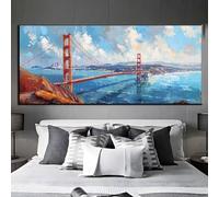 Diamond Painting Adulte, Peinture Diamant Point de Croix, 5D DIY Diamond Painting Pont Mer Grand Format Broderie Diamant, Tableau en Perles à Coller, Murale Chambre Décoration Cadeau 195 X 95cm q413