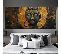 Diamond Painting Adulte, Peinture Diamant Point de Croix, 5D DIY Diamond Painting Zen Bouddha Grand Format Broderie Diamant, Tableau en Perles à Coller, Murale Chambre Décoration 155 X 75cm q433
