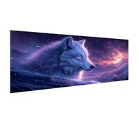 Diamond Painting Adulte Petit Format 60x30cm, 5D Diamond Painting Ciel étoilé Peinture Diamant Enfant Loup Broderie Diamant Kit Complet Accessoires, Loisirs Créatifs Adultes, Decoration Chambre X2-22