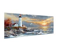 Diamond Painting Adulte Petit Format 80x40cm,5D Diamond Painting Phare Peinture Diamant Enfant Oies sauvages Broderie Diamant Kit Complet Accessoires,Loisirs Créatifs Adultes,Decoration Chambre X2-386