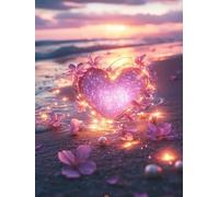 Diamond Painting Adulte Plage 40x50 5d Diamond Painting Enfant Full Drill Peinture Diamant Fleurs Diy Crystal art Loisirs Créatifs Mit Vollständiges Werkzeug Décoration Murale se détendre Cadeau T427