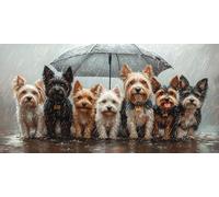 Diamond Painting Adulte PluieDiamond Painting Grand Format25x50cm DIY Broderie Diamant Complet Artisanat Chien Enfants Tableau Perle Diamant a Coller Pour DéCoration Maison et Femme Cadeau J0P-724