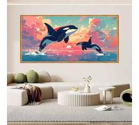 Diamond Painting Adulte Retour À Pékin 55x130cm, Diamond Painting Enfant Mignon, 5D DIY Full Drill Canvas Broderie Diamant Kit Complet, Strass Gemme Point de Croix Artisanat Set pour Décoration O-177X