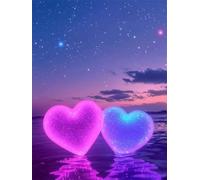 Diamond Painting Adulte Rose 5D Diamant Painting Kit Complet, DIY Ronde Full Drill Peinture Diamant Amour avec Accessoires Débutant Strass Broderie Tableaupour Decoration Murale Maison 35x45 cm G-663