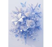 Diamond Painting Adulte Set Orchidée, 5D Diamond Painting Enfant, Papillon Forage Complet Point de Croix Cristal Art, Applicable Intérieur Murale Décor, Automne Festivals Madame Cadeaux 90x120cm w-419