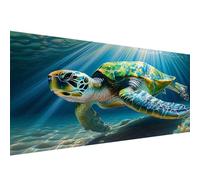 Diamond Painting Adulte Soleil Peinture Diamant Adulte tortue,5D DIY Diamond Art Kit Complet,Loisirs Créatifs Adultes,Rond Diamant Strass Point Croix Cristal Painting,Décoration Murale 90x180cm W1-887