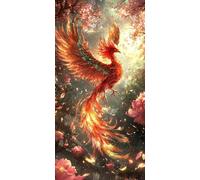 Diamond Painting Adulte Très Grand Format,Peinture Diamant XXL 30x60 cm Phoenix Saison Du Mois,Loisirs Créatifs Adultes Broderie Diamant Painting Kit Complet Adulte Débutants, Pour la Decoration f0j37